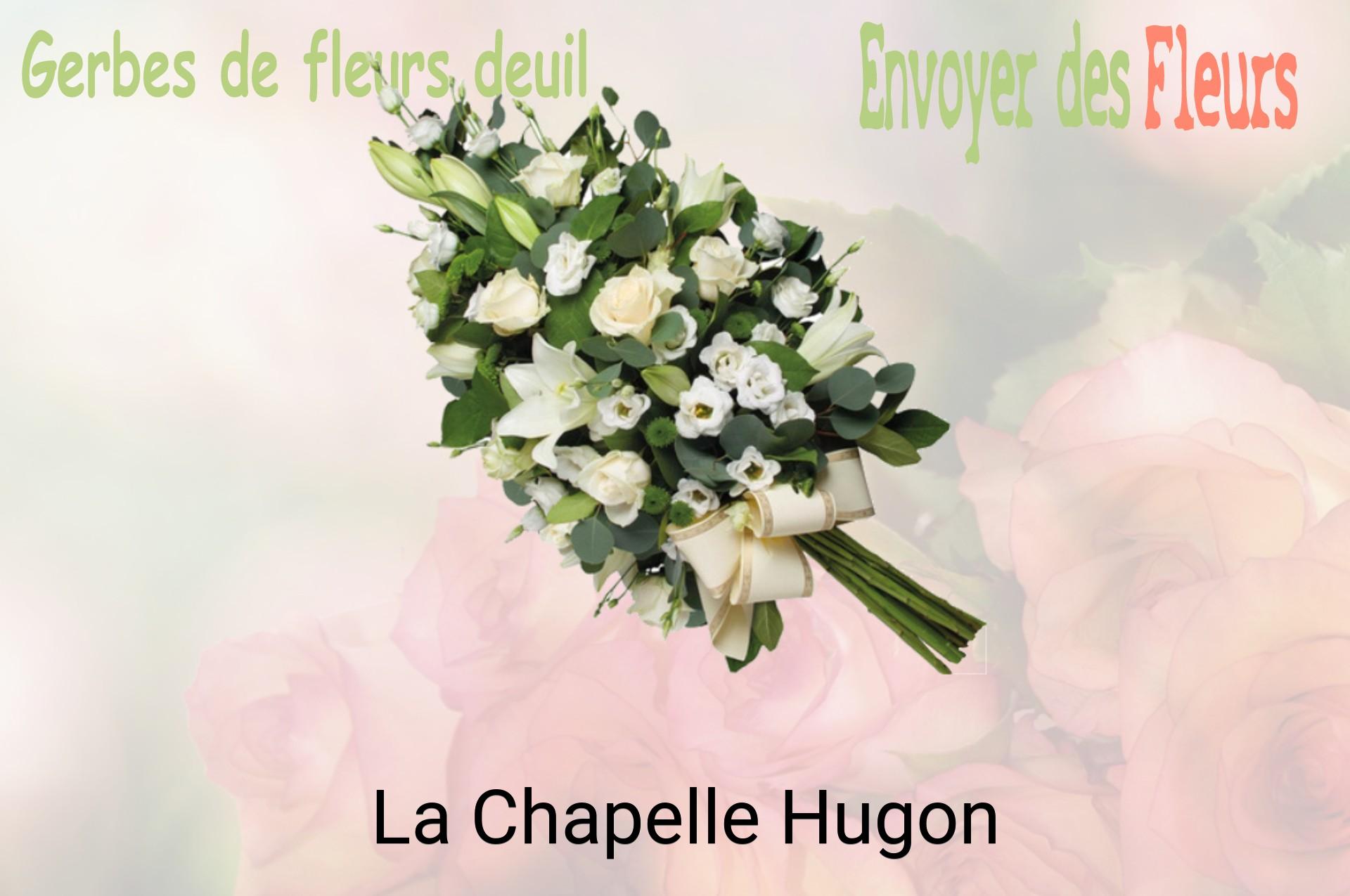 Gerbe de fleurs de deuil livrée à La Chapelle-Hugon